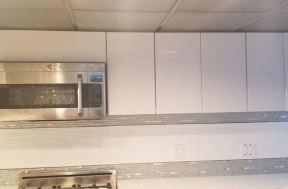 kitchen stove and microwave