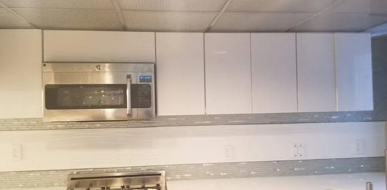 kitchen stove and microwave