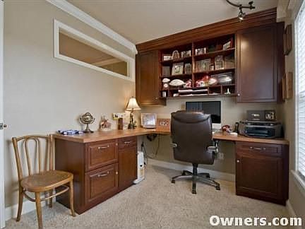 Office - Built In's and storage closet.