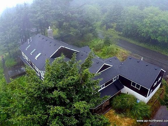 Drone view looking north