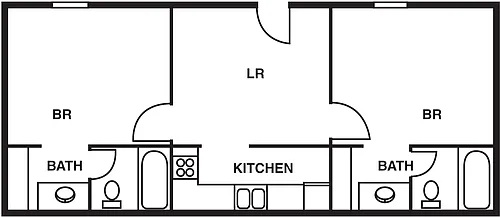 Floor plan Two Bedroom