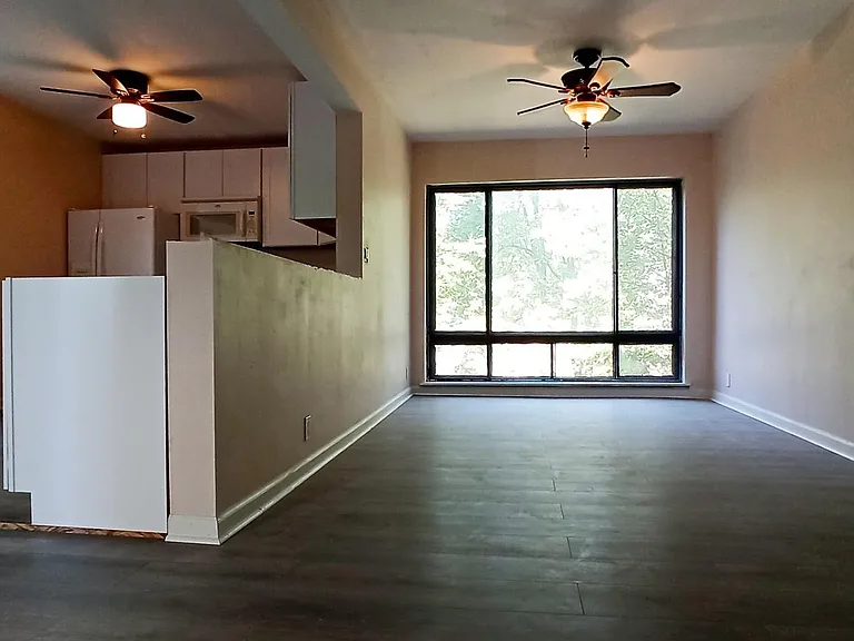Large dining area that can easily seat 12 people and measures 12 ft x 9 ft. Full access to kitchen, making hosting friends & family fun.