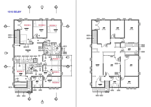 Floor plan 1515 Selby Single Room 6