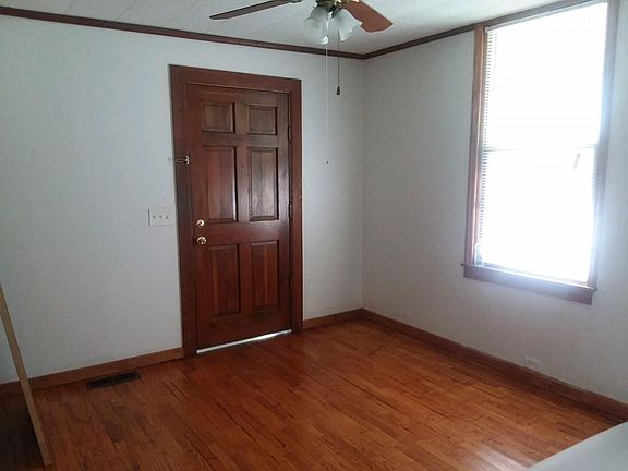 Front door, living room area