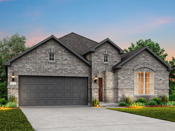 The Parker, a one-story home with 2-car garage, shown with Home Exterior 33