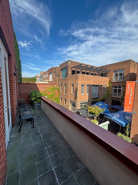 Balcony from living room over looking Cadys Alley