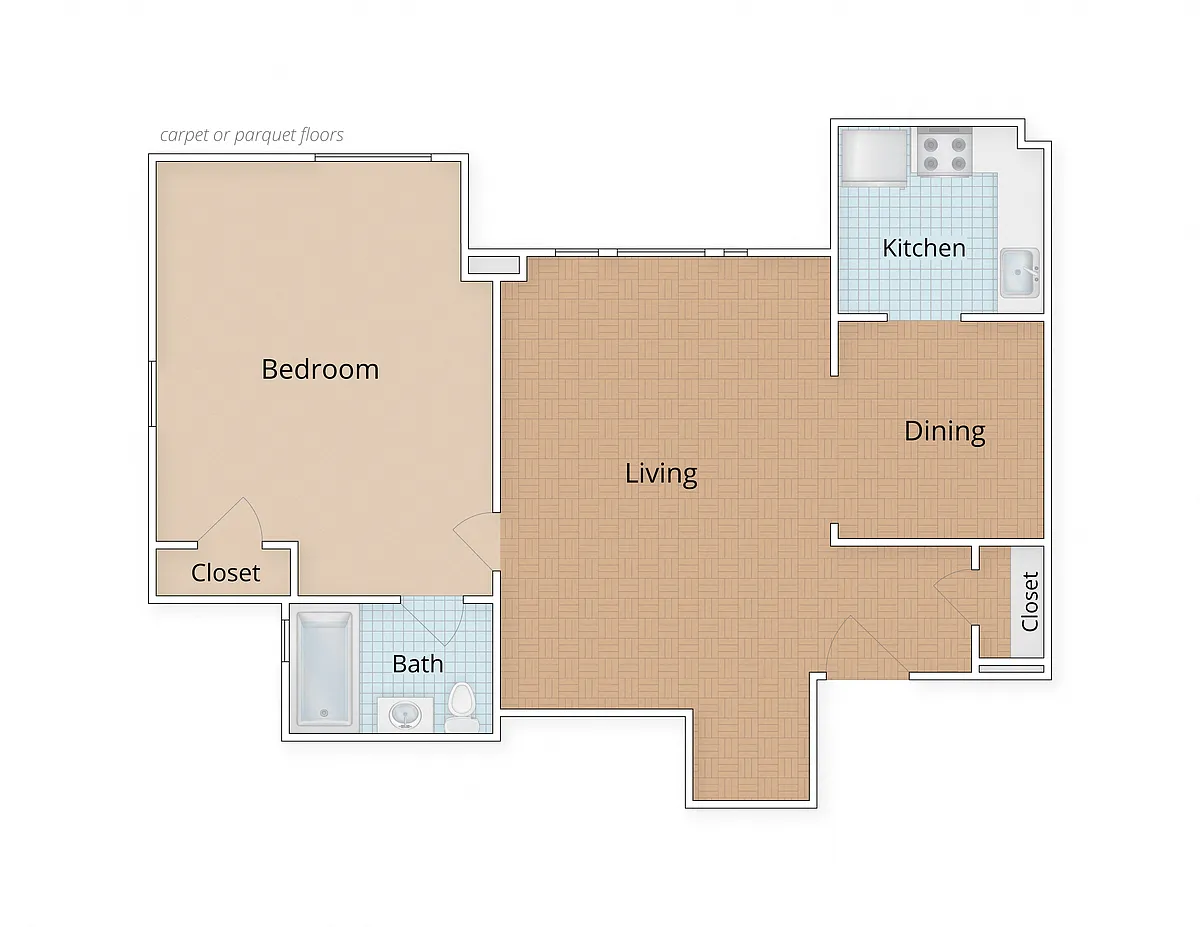 Floor plan One Bedroom