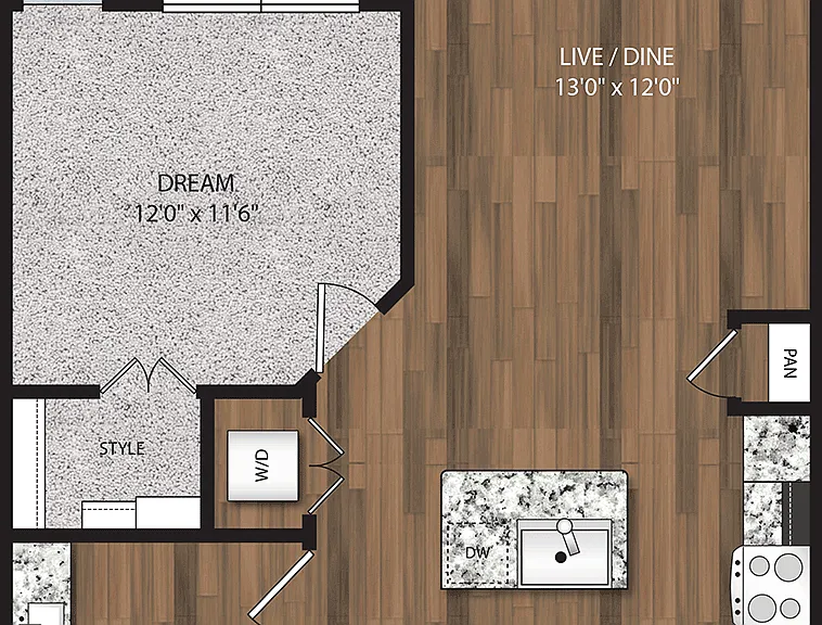 A1 | 1bed/1bath A1 | 1bed/1bath