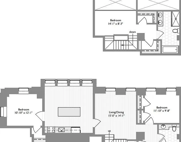 3 Bed, 2 Bath Loft
