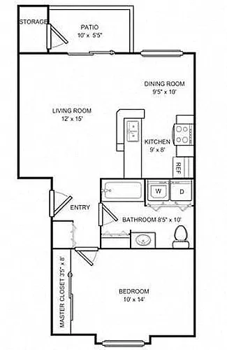 Floor plan One Bedroom