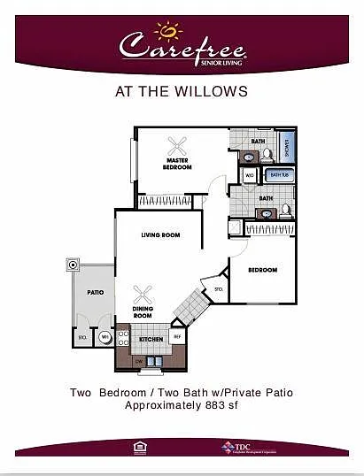 Floor plan 2 Bed