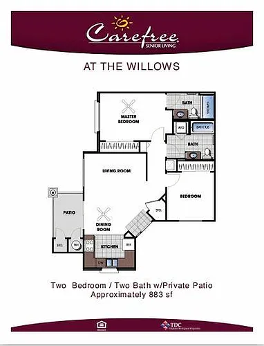 Floor plan 2 Bed