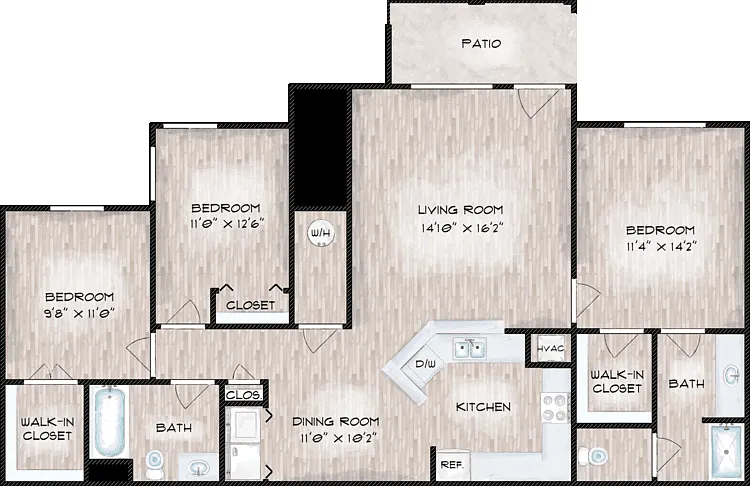 3BD Floorplan Diagram