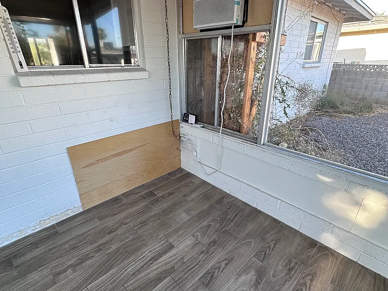 Window a/c in enclosed patio