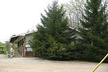 a ramp to the deck, there are two ramps