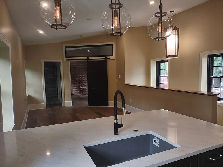 kitchen view to bedroom/bathroom