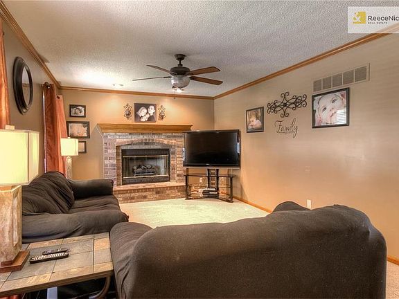 Great room with fireplace