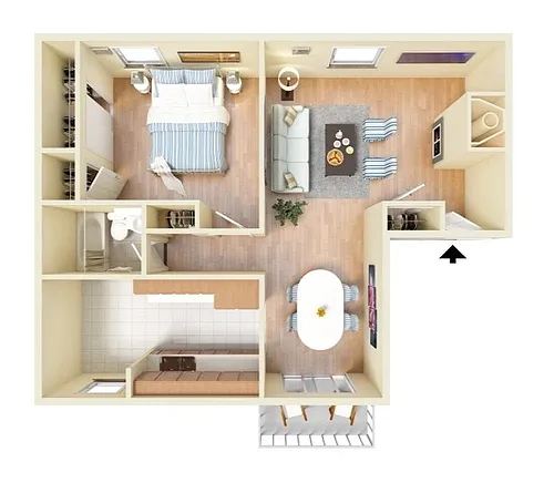 Floor plan 1X1