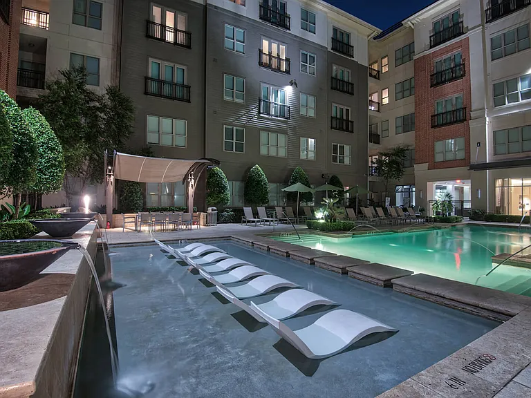 Our pool courtyard provides the perfect evening setting to relax