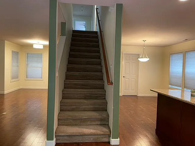 Split View of the Living, Office, Kitchen, Dining