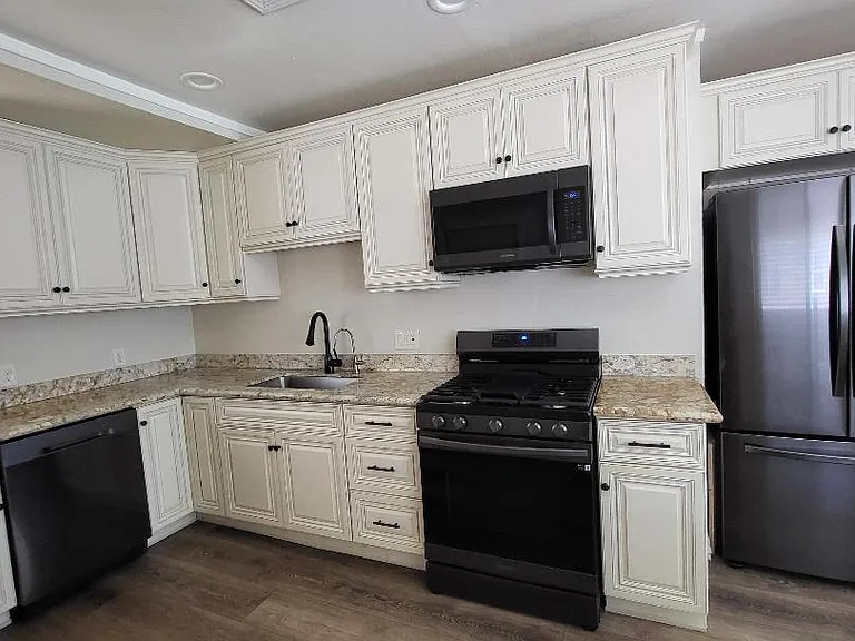 Kitchen with Samsung Stainless Steel Appliances