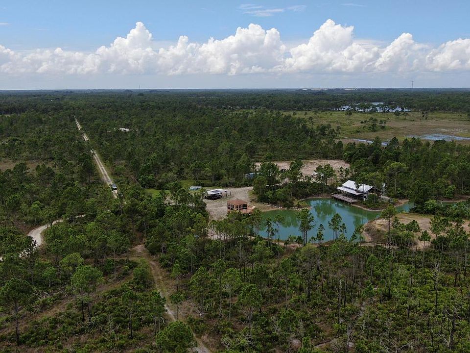 Pond area facing south