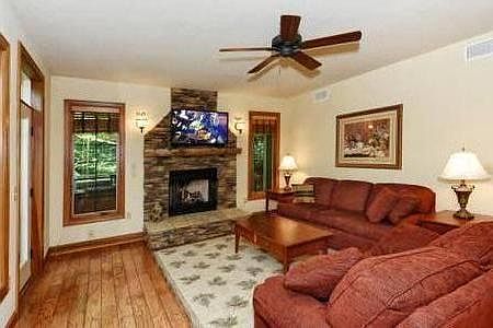 Living room with gas fireplace