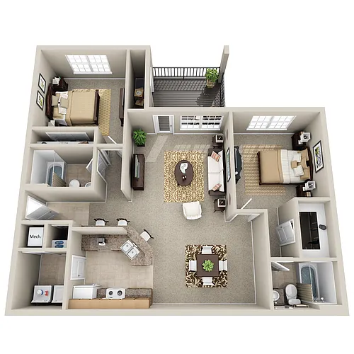 Floor plan Two Bedroom