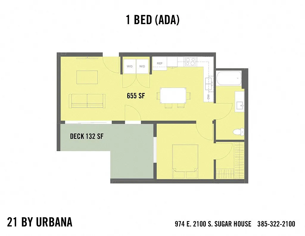 Floor plan 1B-ADA