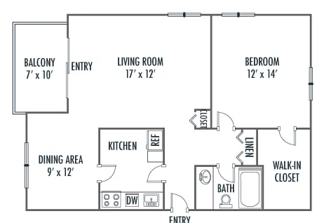 Floor plan 1X1