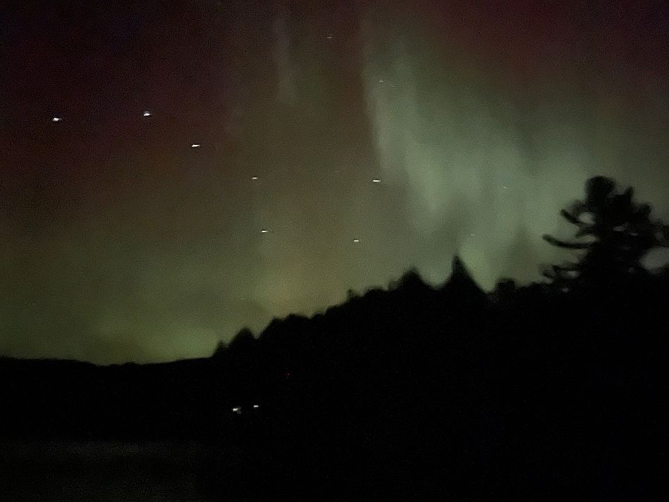 View the night sky and northern lights from your dock. Photo taken by 2025 renter.