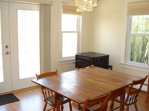 Dining Room, with pellet stove (Dec 08) and french doors (added Dec 08)