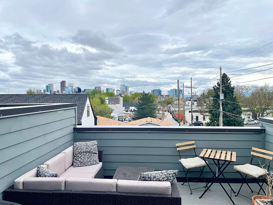 Roof deck with views of Downtown Denver