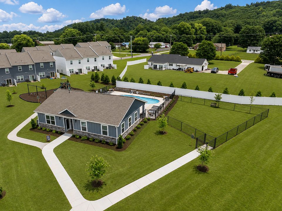 Aerial View of Community Amenity Center and Green Space