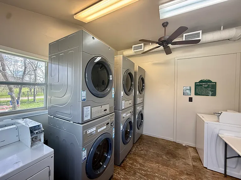 Laundry room attached to the cabin