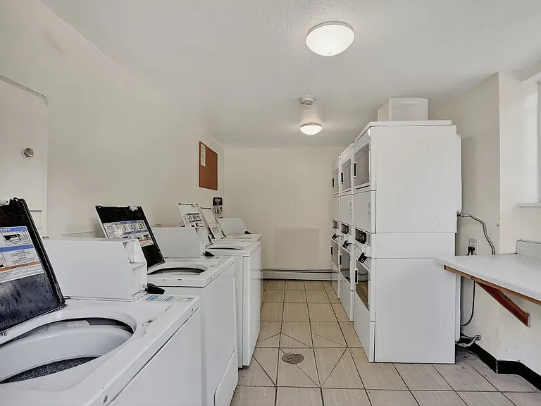 Community laundry just around the corner. App enabled, no quarters!