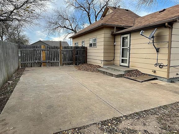 Large concrete patio