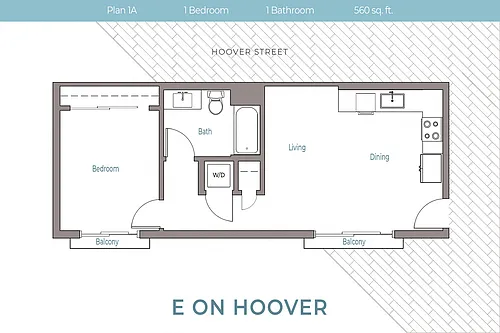 Floor plan 1 Bedroom