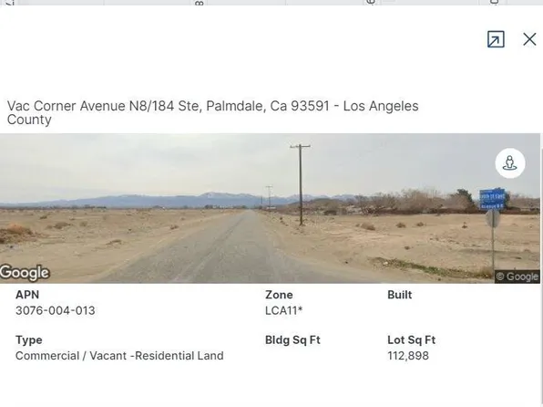 184 Vac Corner Avenue N 8 184 Suite 31, Palmdale, CA 93591