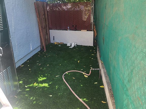 Fenced yard