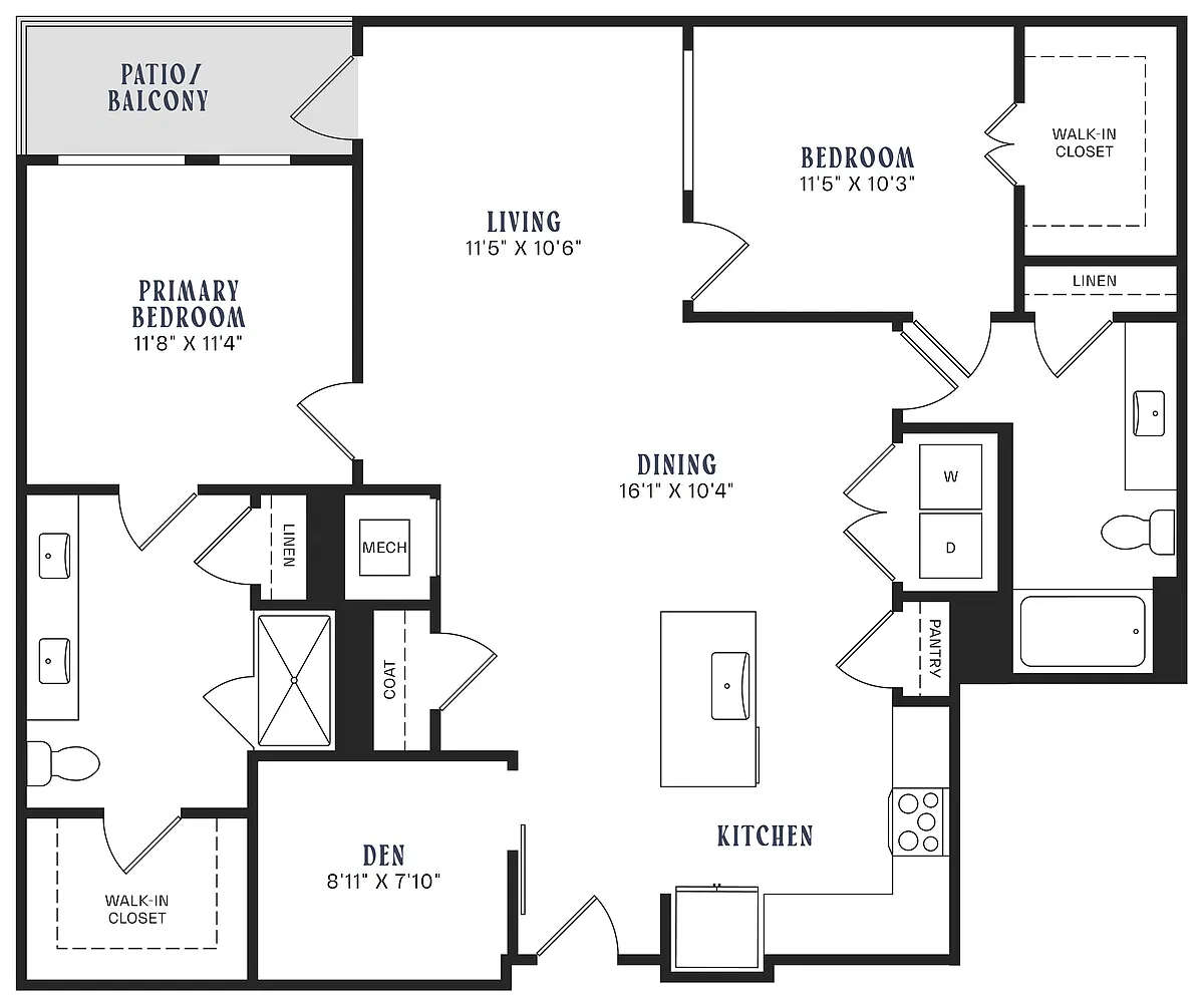 Floor plan B6 + Den