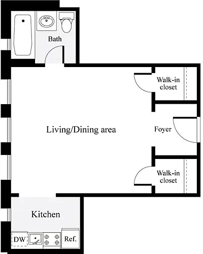 Floor plan Studio B