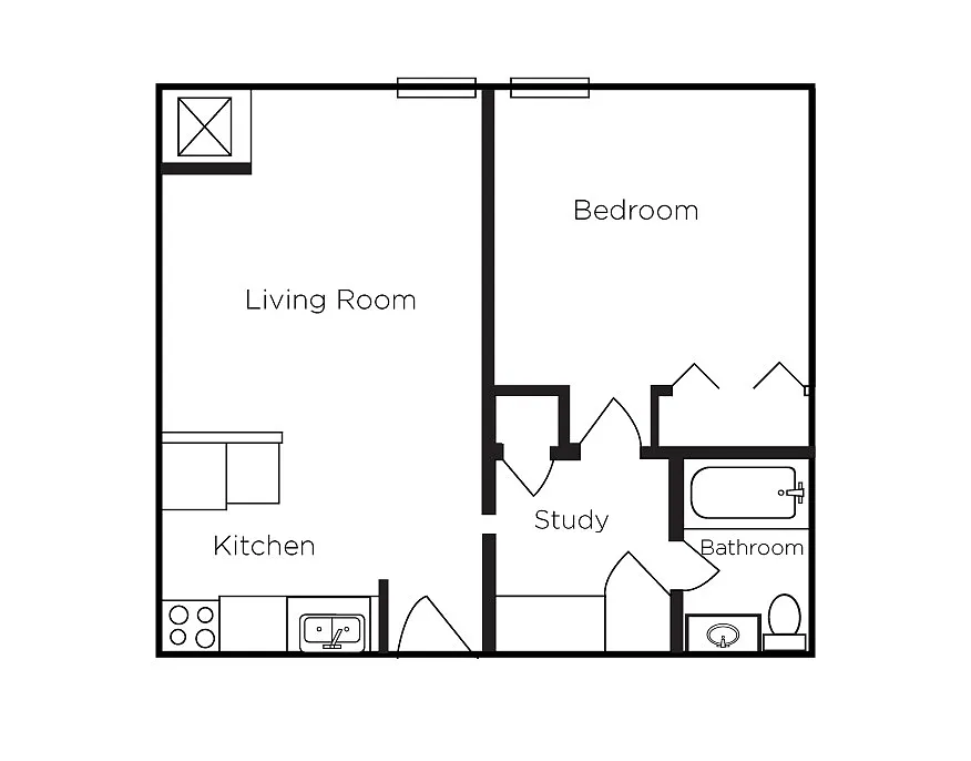Floor plan One Bedroom