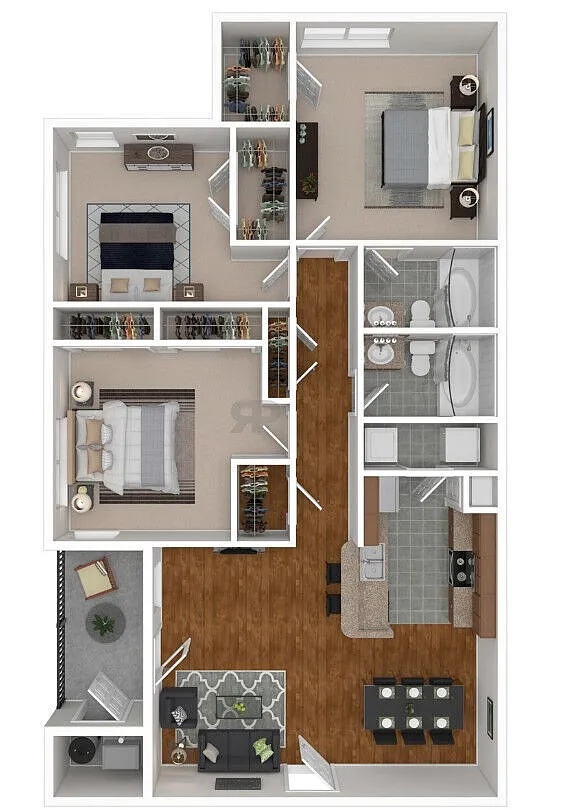 Floor plan C - 3 Bedroom