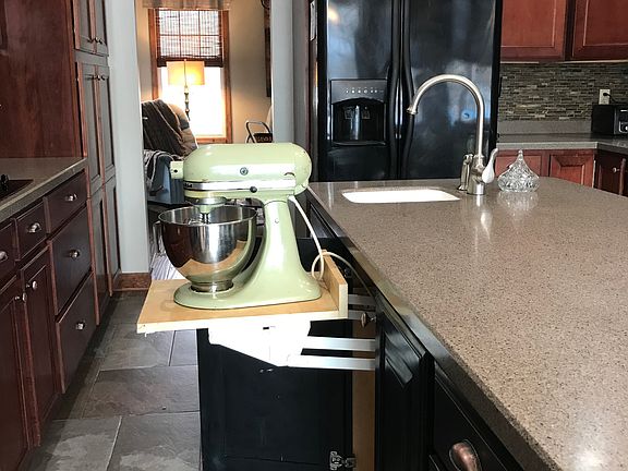 Mixer cabinet with outlet  