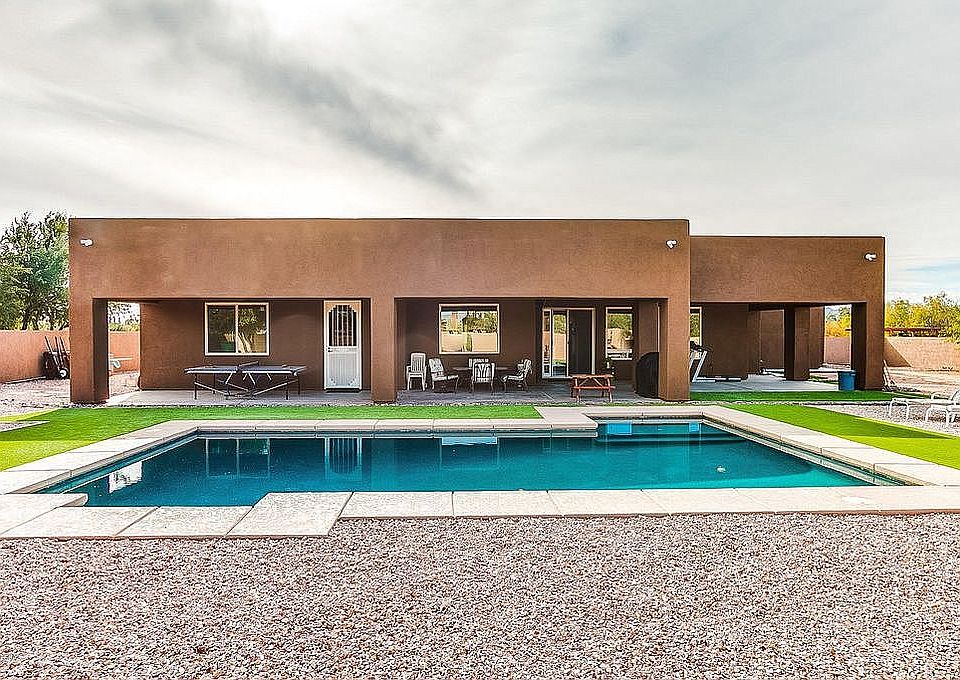 yard with salt water pool