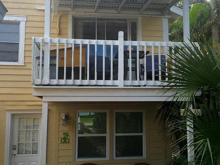 Covered deck off bedroom