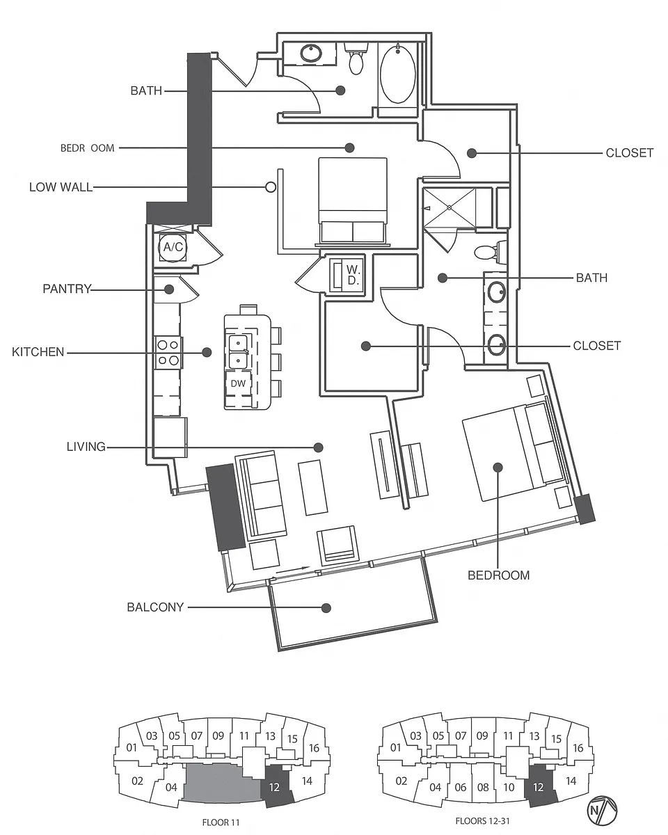 Floor plan Residence 12 - Classic + Den