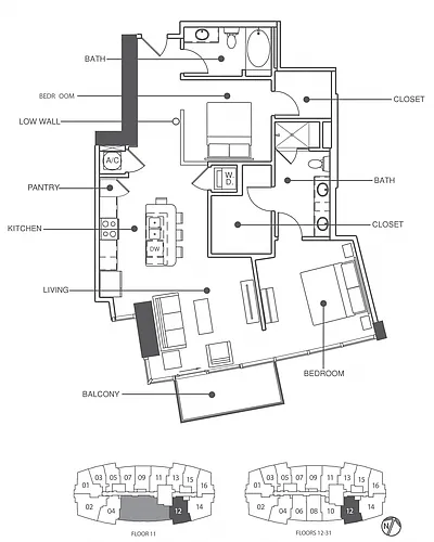 Floor plan Residence 12 - Classic + Den