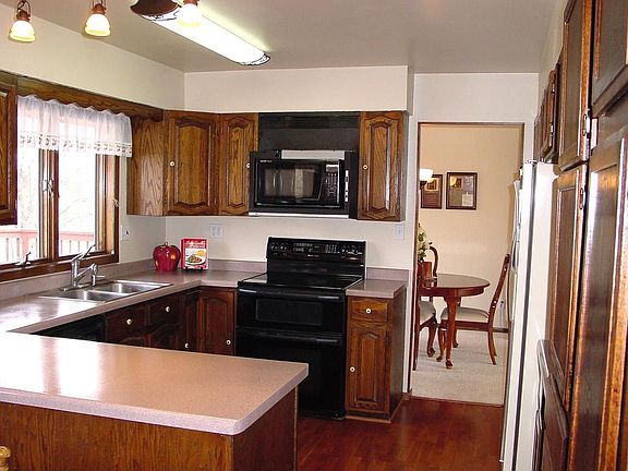 Great kitchen with lots of cabinets and counter space.